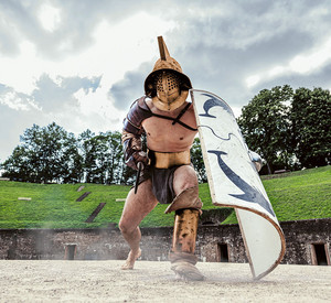 Gladiator im Amphitheater Trier